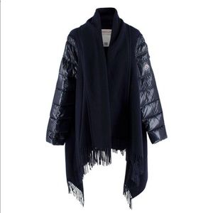 Moncler Mantella Navy Cape Puffer Jacket Small